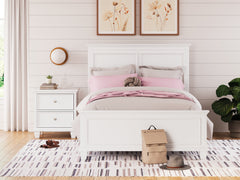 Hoover Furniture Outlet - Ashley Furniture - Fortman Full Panel Bed - Full Panel Bed / White - B680B8