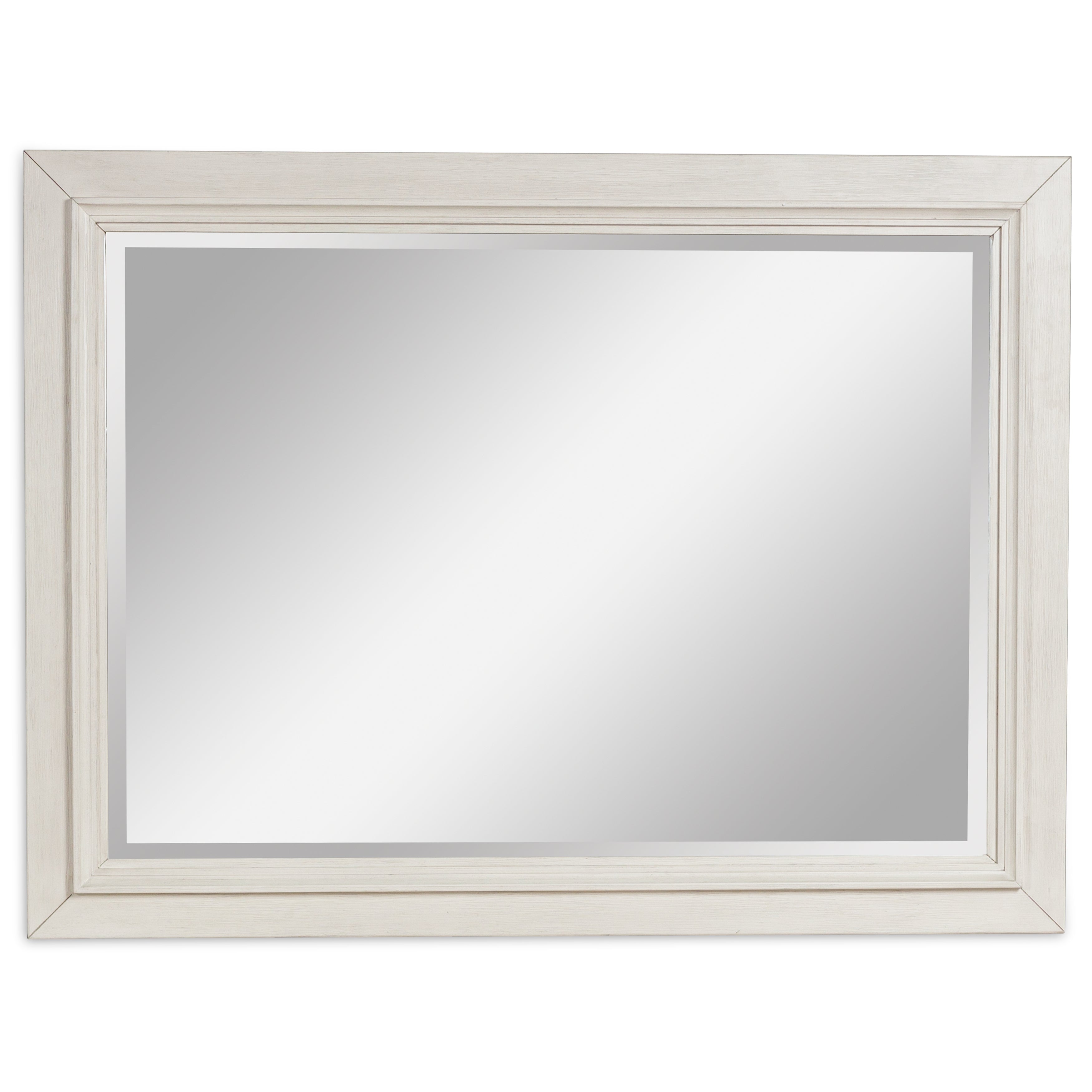 Hoover Furniture Outlet - Ashley Furniture - Shaybrock Bedroom Mirror - Bedroom Mirror / Antique White/Brown - B683-36