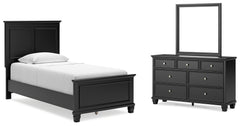 Hoover Furniture Outlet - Ashley Furniture - Lanolee Twin Panel Bed, Dresser and Mirror - Twin Panel Bed, Dresser and Mirror - B687B3