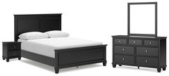 Hoover Furniture Outlet - Ashley Furniture - Lanolee Queen Panel Bed, Dresser, Mirror and Nightstand - Queen Panel Bed, Dresser, Mirror and Nightstand - B687B15
