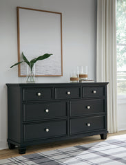 Hoover Furniture Outlet - Ashley Furniture - Lanolee Dresser - Dresser / Black - B687-31