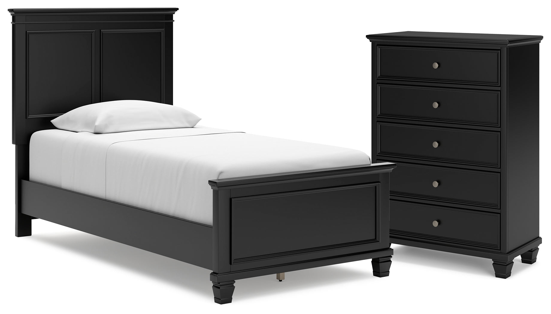 Hoover Furniture Outlet - Ashley Furniture - Lanolee Twin Panel Bed and Chest - Twin Panel Bed and Chest - B687B30