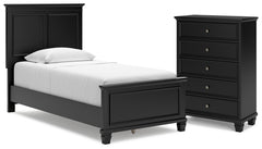 Hoover Furniture Outlet - Ashley Furniture - Lanolee Twin Panel Bed and Chest - Twin Panel Bed and Chest - B687B30