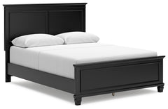 Hoover Furniture Outlet - Ashley Furniture - Lanolee Queen Panel Bed - Queen Panel Bed / Black - B687B6