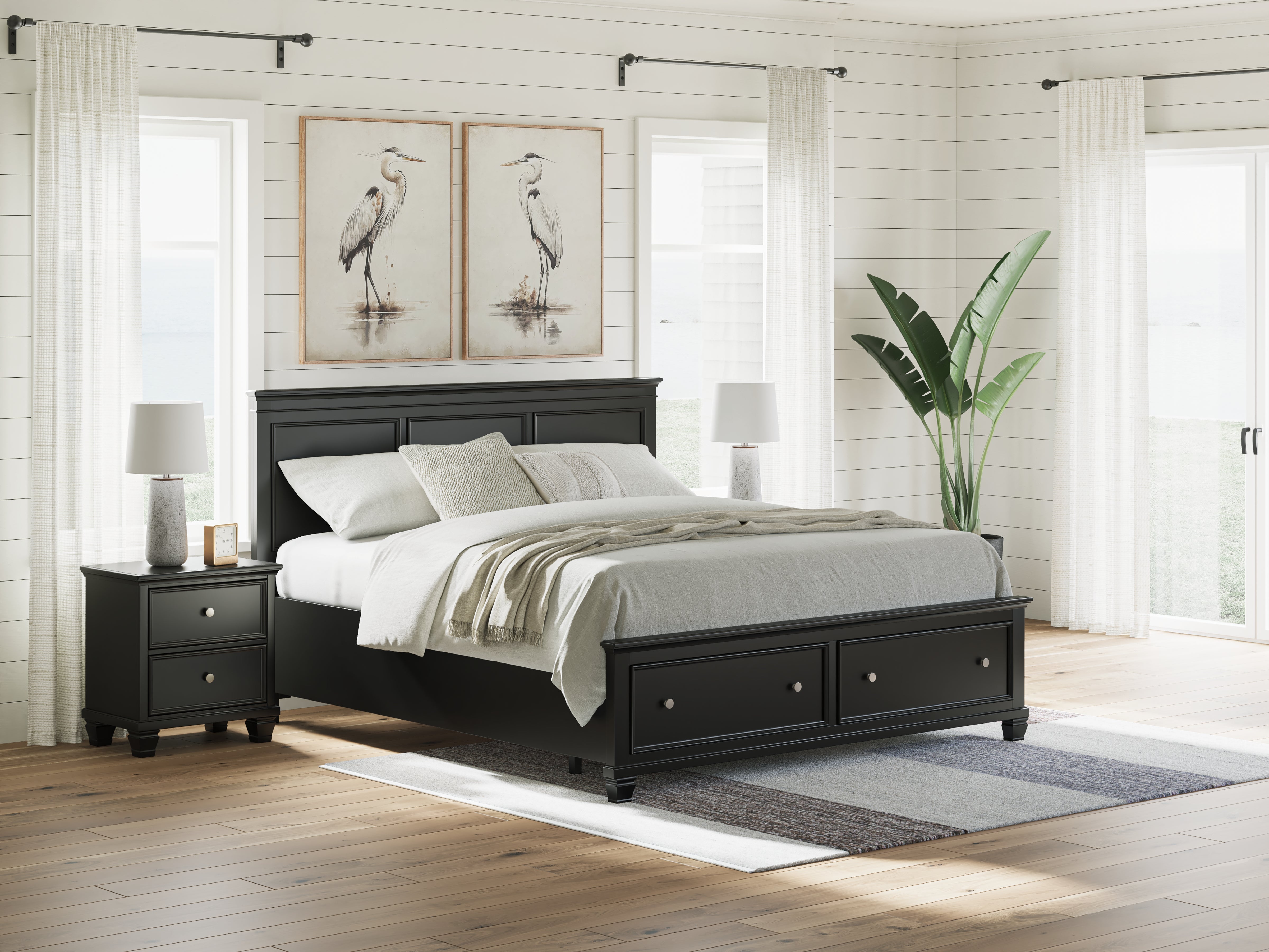 Hoover Furniture Outlet - Ashley Furniture - Lanolee California King Panel Storage Bed - California King Panel Storage Bed - B687B20