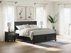 Hoover Furniture Outlet - Ashley Furniture - Lanolee King Panel Storage Bed - King Panel Storage Bed - B687B19