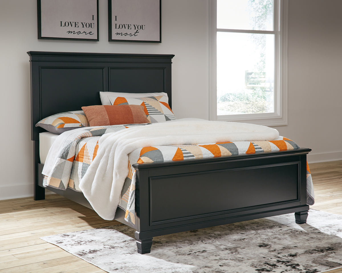 Hoover Furniture Outlet - Ashley Furniture - Lanolee Full Panel Bed - Full Panel Bed / Black - B687B4