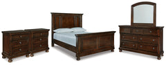Hoover Furniture Outlet - Ashley Furniture - Porter Queen Panel Bed, Dresser, Mirror and 2 Nightstands - Queen Panel Bed, Dresser, Mirror and 2 Nightstands - B697B52