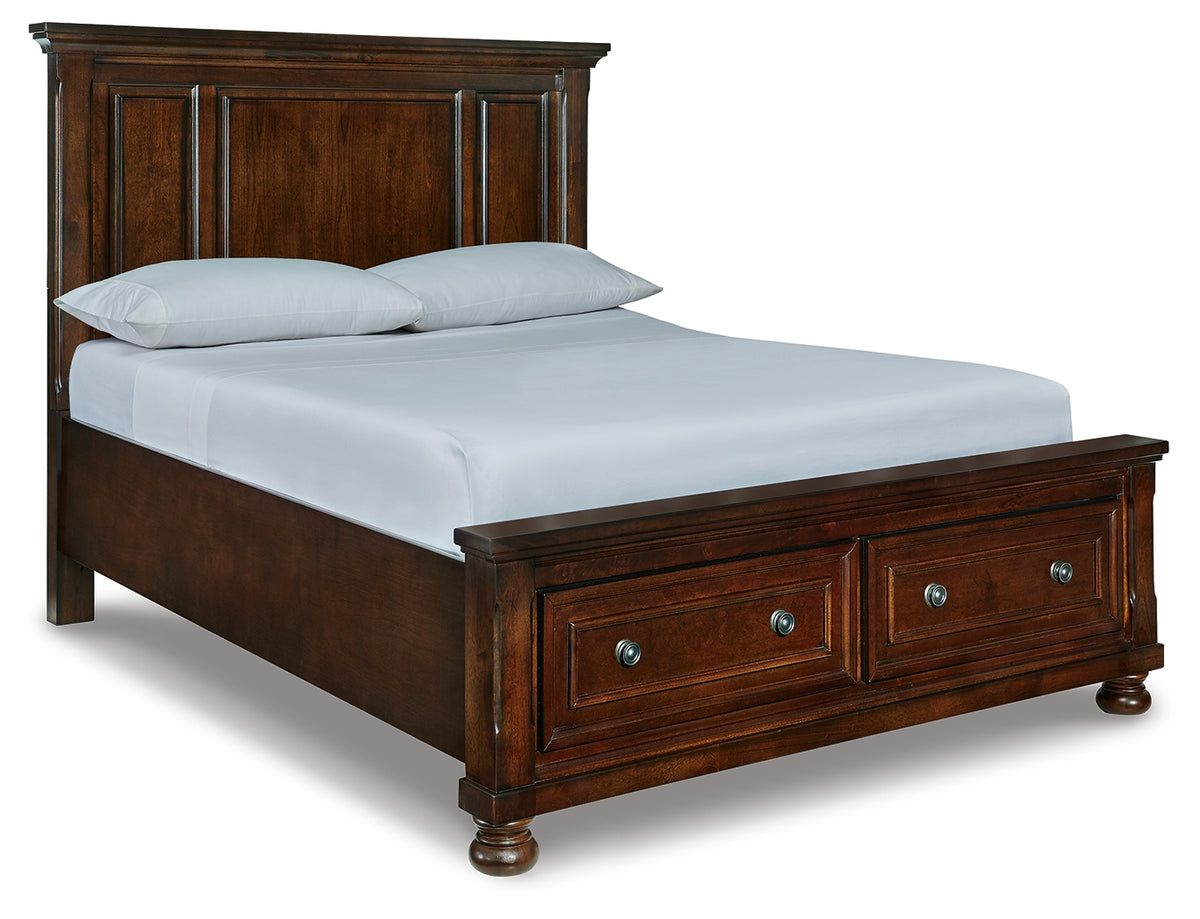Hoover Furniture Outlet - Ashley Furniture - Porter Queen Panel Storage Bed - Queen Panel Storage Bed - B697B42