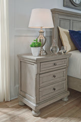 Hoover Furniture Outlet - Ashley Furniture - Lettner Nightstand - Two Drawer Night Stand / Light Gray - B733-92