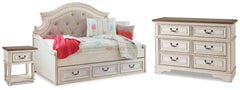 Hoover Furniture Outlet - Ashley Furniture - Realyn Twin Storage Daybed, Dresser and Nightstand - Twin Storage Daybed, Dresser and Nightstand - B743B92