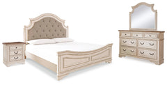 Hoover Furniture Outlet - Ashley Furniture - Realyn California King Panel Bed, Dresser, Mirror and Nightstand - California King Panel Bed, Dresser, Mirror and Nightstand - B743B31