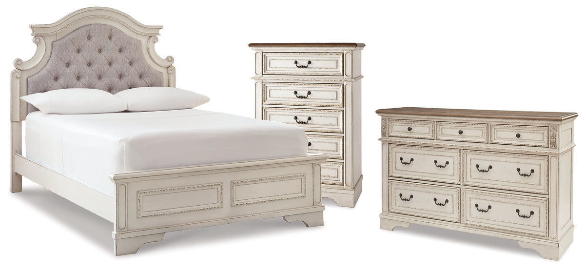 Hoover Furniture Outlet - Ashley Furniture - Realyn Full Panel Bed, Dresser and Chest - Full Panel Bed, Dresser and Chest - B743B88