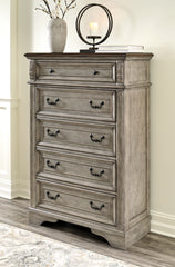 Hoover Furniture Outlet - Ashley Furniture - Lodenbay Chest of Drawers - Five Drawer Chest / Antique Gray/Brown - B751-46