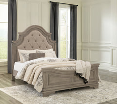 Hoover Furniture Outlet - Ashley Furniture - Lodenbay Queen Panel Bed - Queen Panel Bed / Antique Gray - B751B2