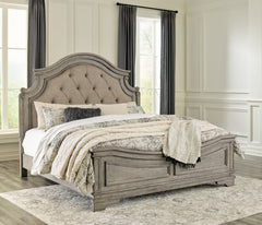 Hoover Furniture Outlet - Ashley Furniture - Lodenbay California King Panel Bed - California King Panel Bed / Antique Gray - B751B5