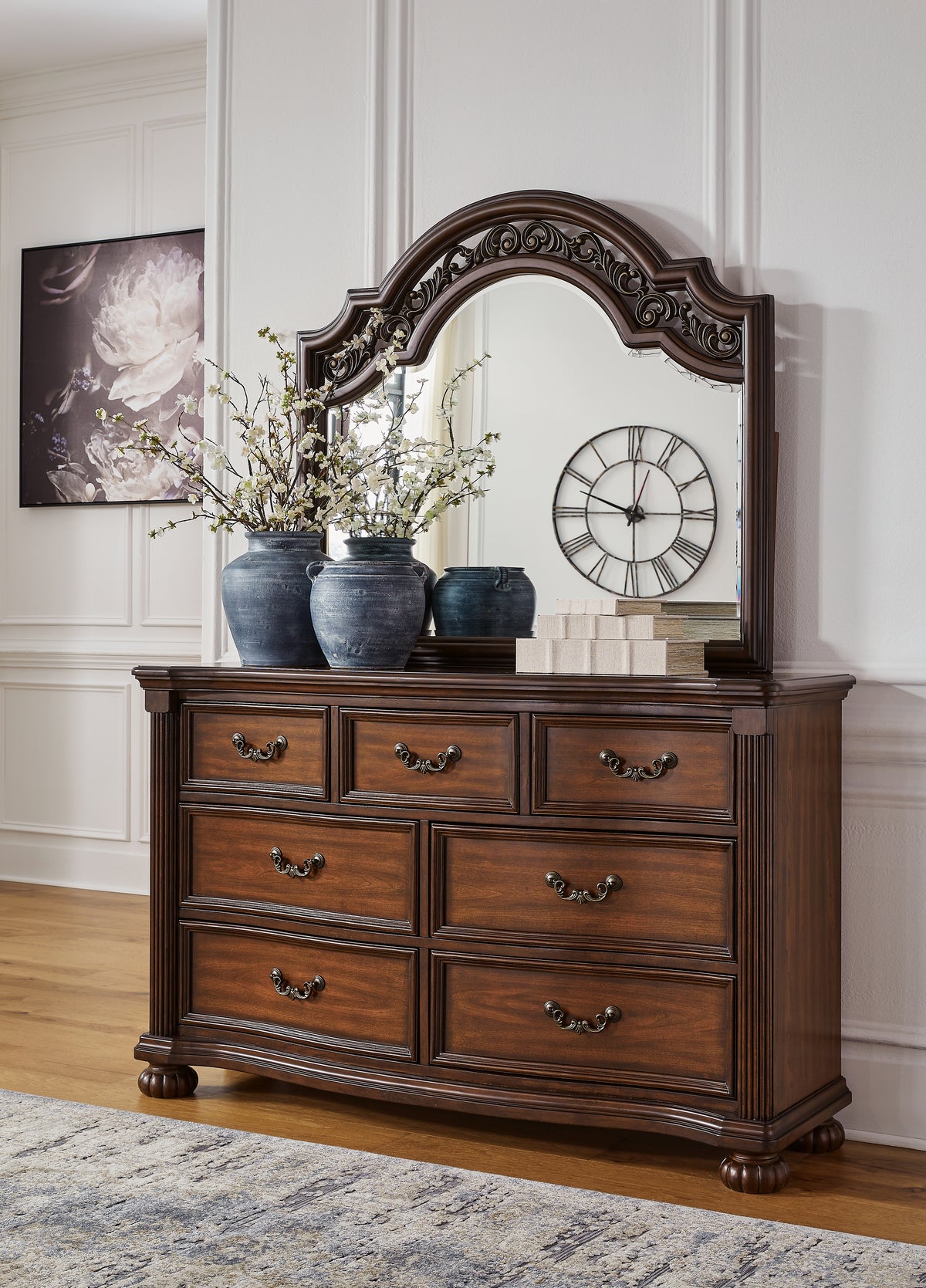 Hoover Furniture Outlet - Ashley Furniture - Lavinton Dresser and Mirror - Dresser and Mirror - B764B1