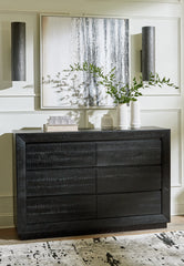 Hoover Furniture Outlet - Ashley Furniture - Londer Dresser - Dresser / Black - B768-31