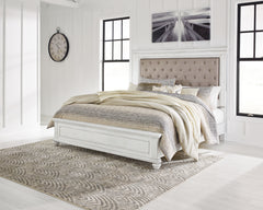 Hoover Furniture Outlet - Ashley Furniture - Kanwyn King Panel Bed - King Panel Bed / Whitewash - B777B10