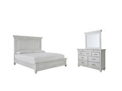 Kanwyn King Panel Bed, Dresser and Mirror