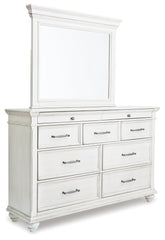 Kanwyn King Panel Bed, Dresser and Mirror