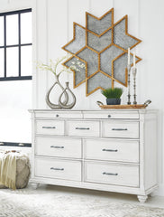 Hoover Furniture Outlet - Ashley Furniture - Kanwyn Dresser - Dresser / Whitewash - B777-31