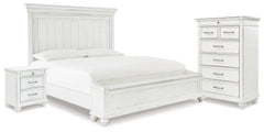 Hoover Furniture Outlet - Ashley Furniture - Kanwyn King Panel Storage Bed, Chest and Nightstand - King Panel Storage Bed, Chest and Nightstand - B777B30