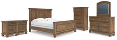 Hoover Furniture Outlet - Ashley Furniture - Feddinger King Panel Bed, Dresser, Mirror, Chest and 2 Nightstands - King Panel Bed, Dresser, Mirror, Chest and 2 Nightstands - PCB779B22