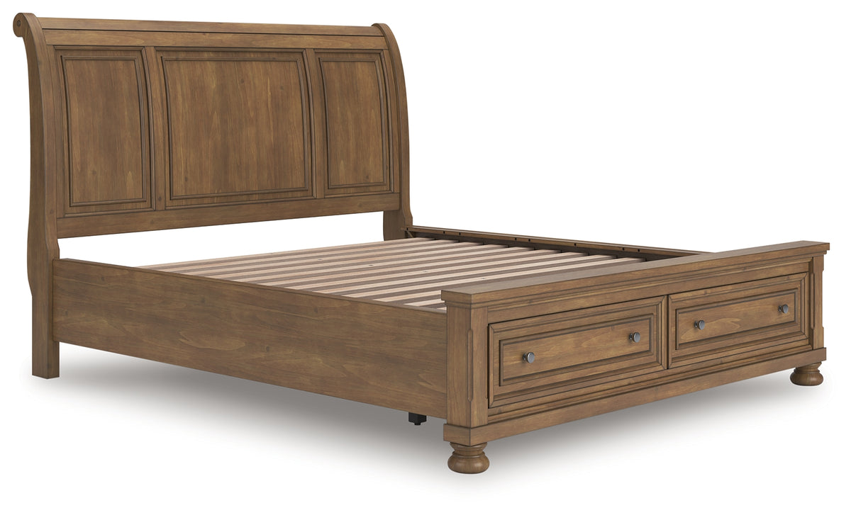 Hoover Furniture Outlet - Ashley Furniture - Feddinger California King Storage Sleigh Bed - California King Storage Sleigh Bed - PCB779B9