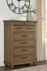 Hoover Furniture Outlet - Ashley Furniture - Karallin Chest of Drawers - Seven Drawer Chest - PCB782-46