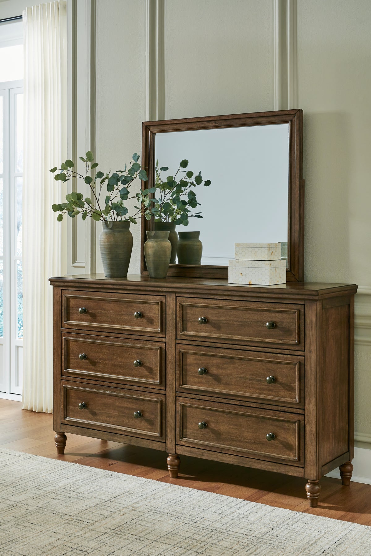 Hoover Furniture Outlet - Ashley Furniture - Sturlayne Dresser and Mirror - Dresser and Mirror - B787B1