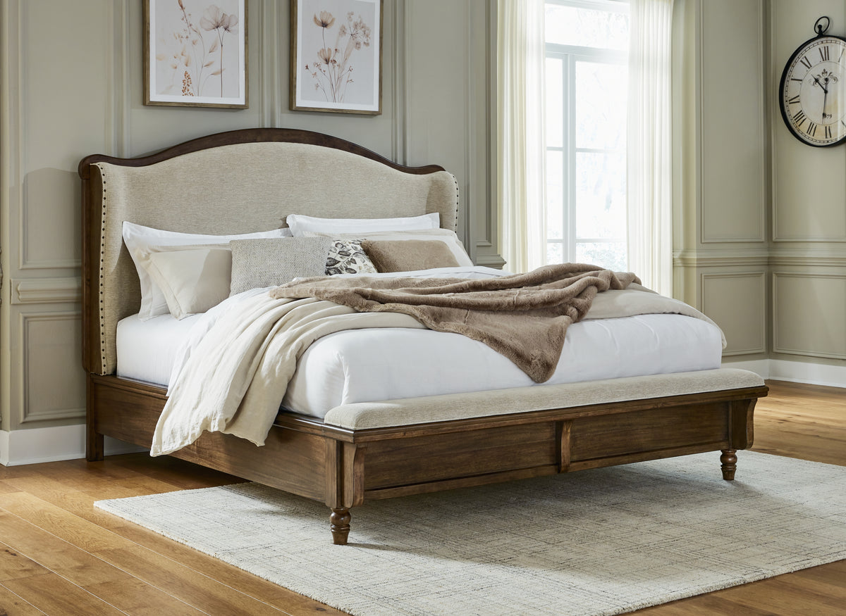 Hoover Furniture Outlet - Ashley Furniture - Sturlayne King Upholstered Panel Bed - King Upholstered Panel Bed - B787B4