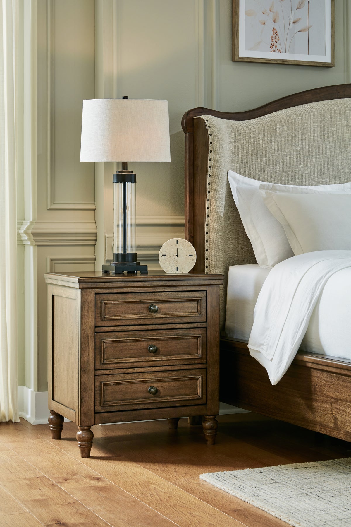 Hoover Furniture Outlet - Ashley Furniture - Sturlayne Nightstand - Three Drawer Night Stand - B787-93