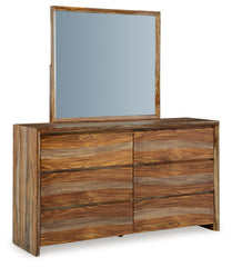Dressonni Queen Panel Bed, Dresser, Mirror and Nightstand
