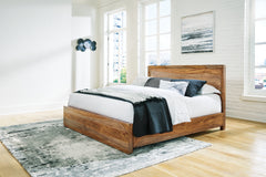 Hoover Furniture Outlet - Ashley Furniture - Dressonni King Panel Bed - King Panel Bed / Brown - B790B4