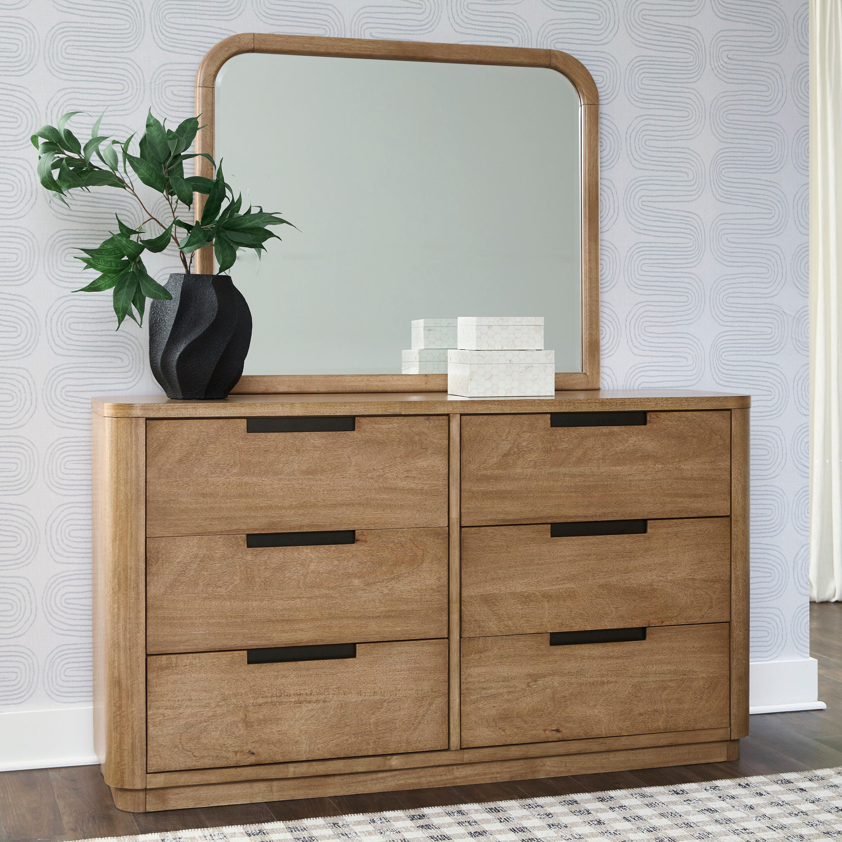Hoover Furniture Outlet - Ashley Furniture - Pamaria Dresser and Mirror - Dresser and Mirror - PCB802B1