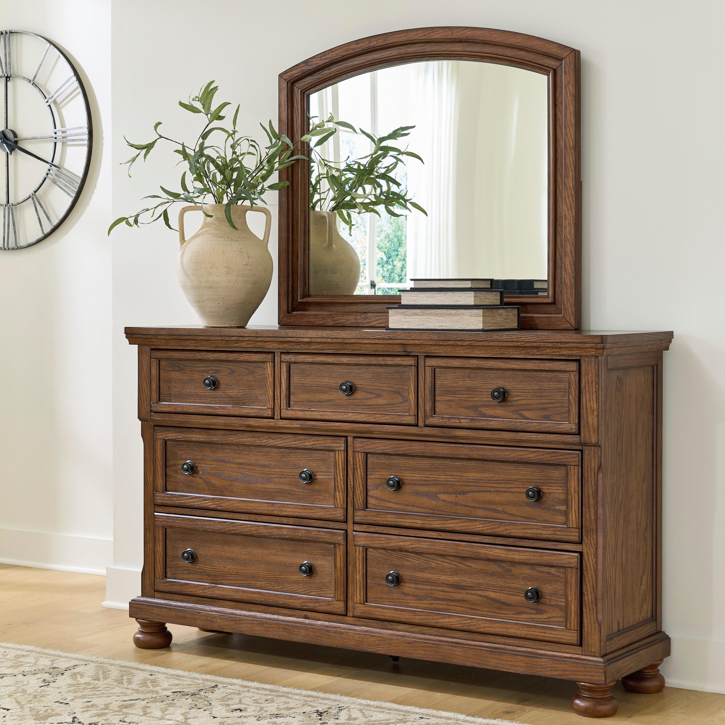 Hoover Furniture Outlet - Ashley Furniture - Zackaryn Dresser and Mirror - Dresser and Mirror - PCB807B1