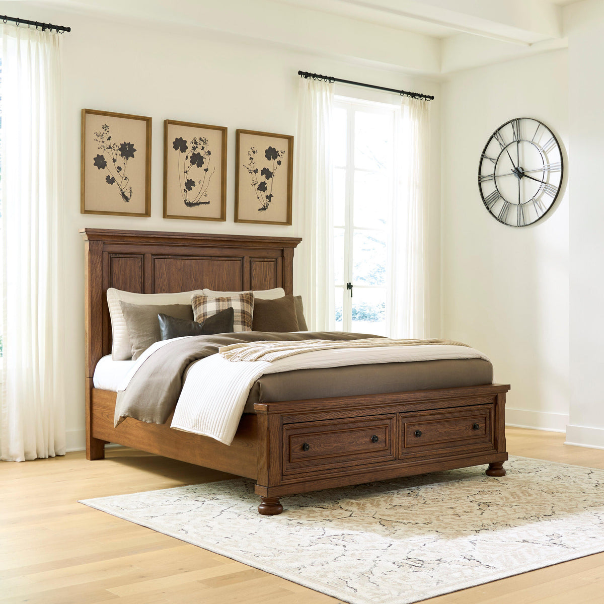 Hoover Furniture Outlet - Ashley Furniture - Zackaryn Queen Panel Storage Bed - Queen Panel Storage Bed - PCB807B13