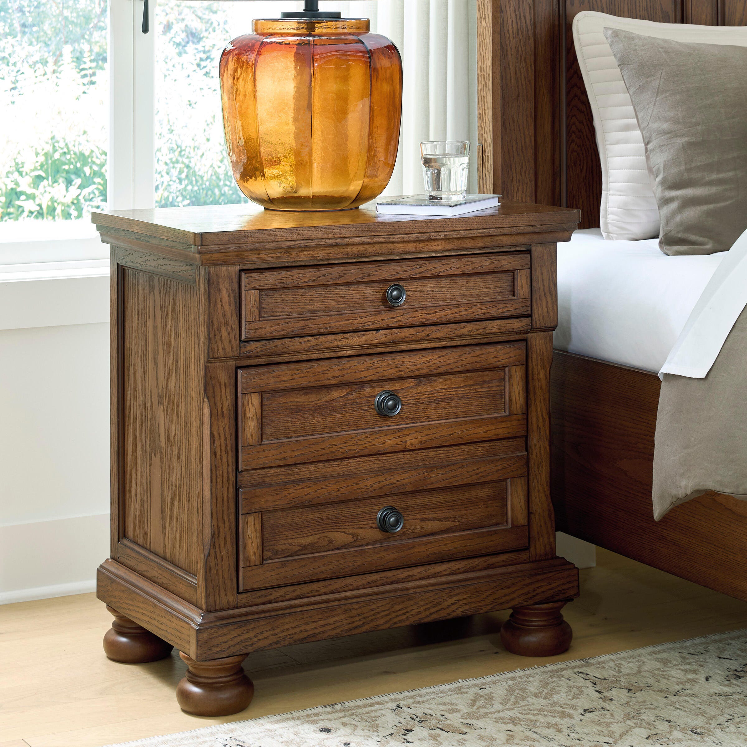 Hoover Furniture Outlet - Ashley Furniture - Zackaryn Nightstand - Two Drawer Night Stand - PCB807-92
