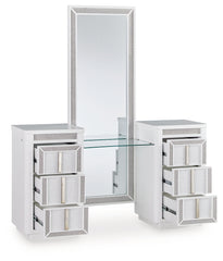 Hoover Furniture Outlet - Ashley Furniture - Chalanna Vanity with Mirror - Vanity with Mirror - B822B7