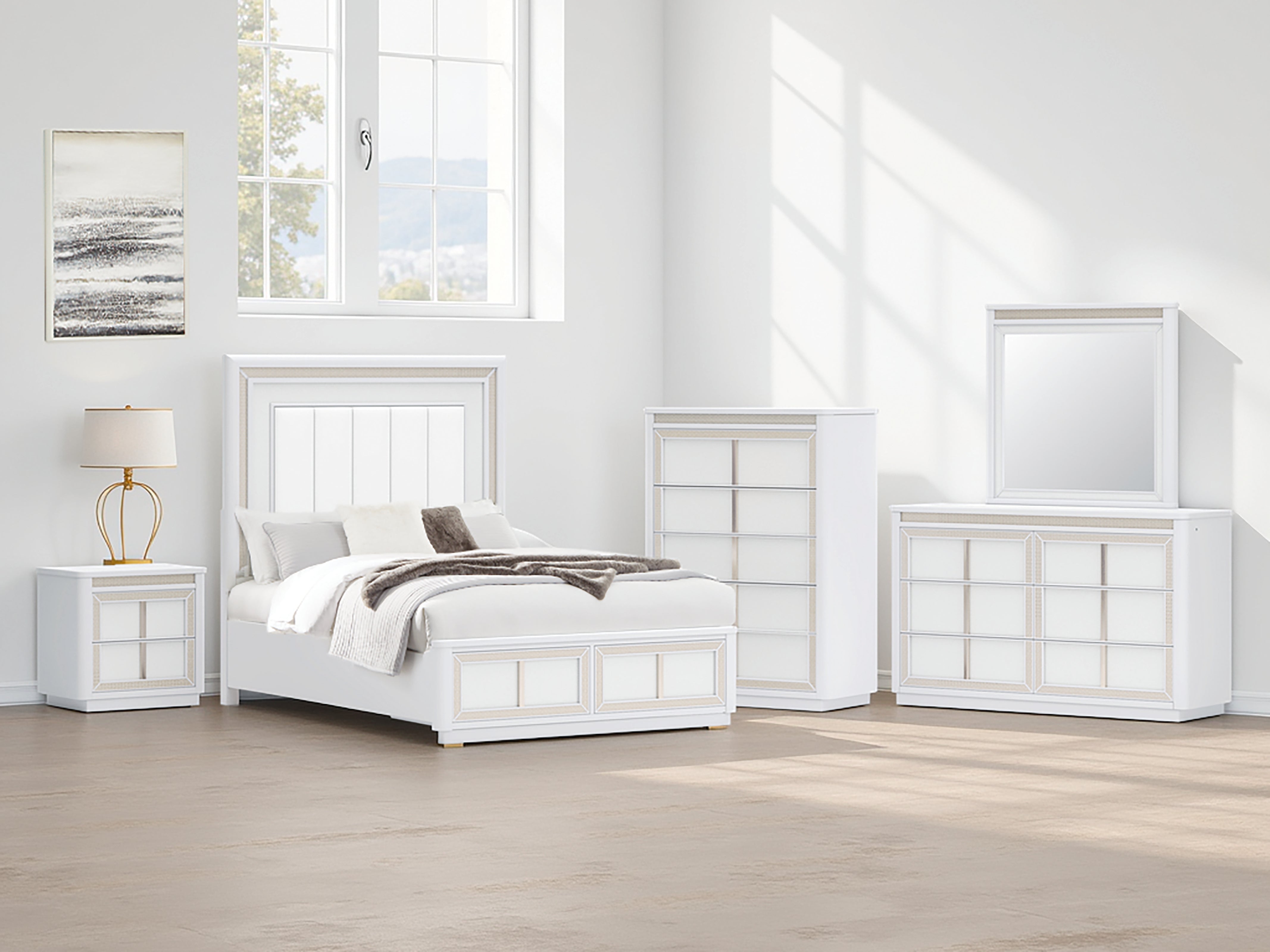 Hoover Furniture Outlet - Ashley Furniture - Chalanna Queen Upholstered Storage Bed - Queen Upholstered Storage Bed - B822B2