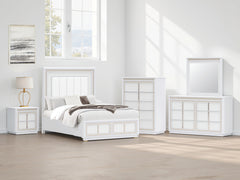 Hoover Furniture Outlet - Ashley Furniture - Chalanna Queen Upholstered Storage Bed - Queen Upholstered Storage Bed - B822B2