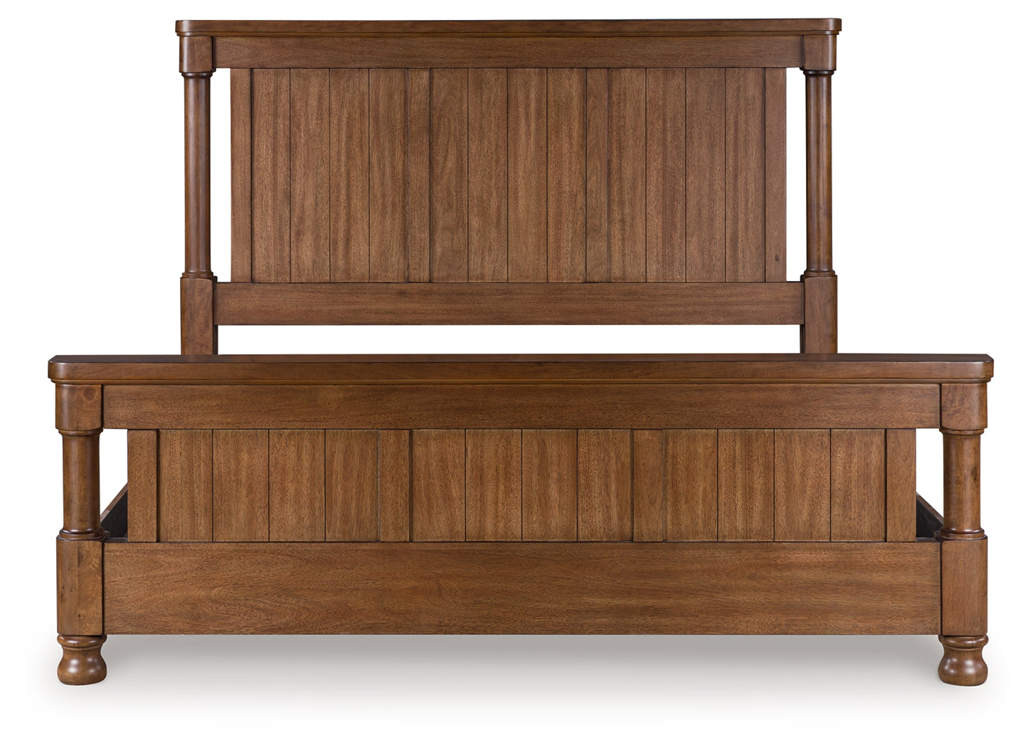 Hoover Furniture Outlet - Ashley Furniture - Rowlenstown King Poster Bed - King Poster Bed / Brown - PCB824B4