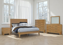 Hoover Furniture Outlet - Ashley Furniture - Sherbana Queen Panel Bed - Queen Panel Bed - B833B2