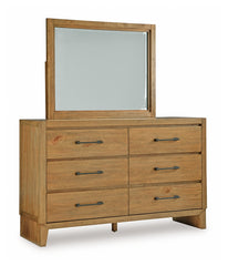 Sherbana Queen Panel Bed, Dresser and Mirror