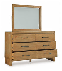 Sherbana Queen Panel Bed, Dresser and Mirror