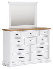 Ashbryn King Panel Bed, Dresser, Mirror and 2 Nightstands