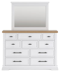 Ashbryn King Panel Bed, Dresser, Mirror and 2 Nightstands