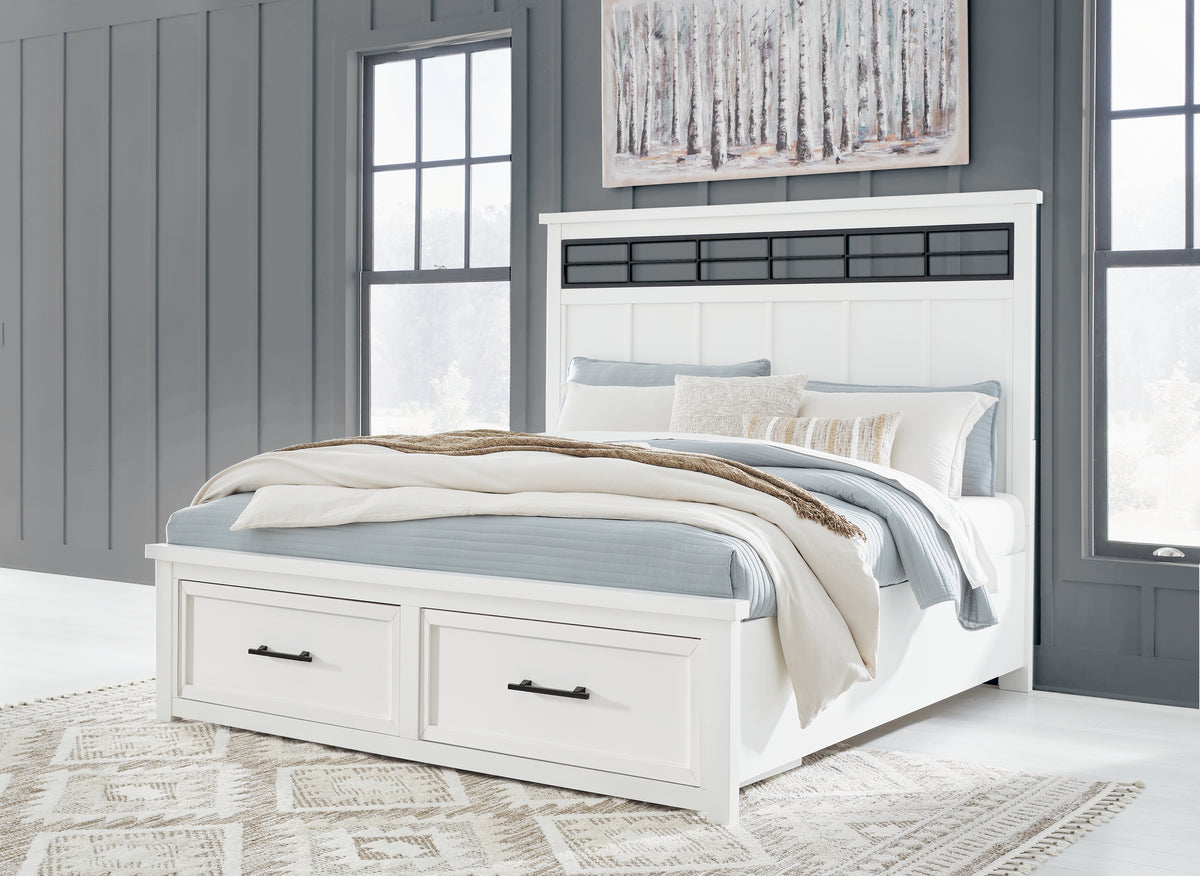 Hoover Furniture Outlet - Ashley Furniture - Ashbryn California King Panel Storage Bed - California King Panel Storage Bed - B844B5