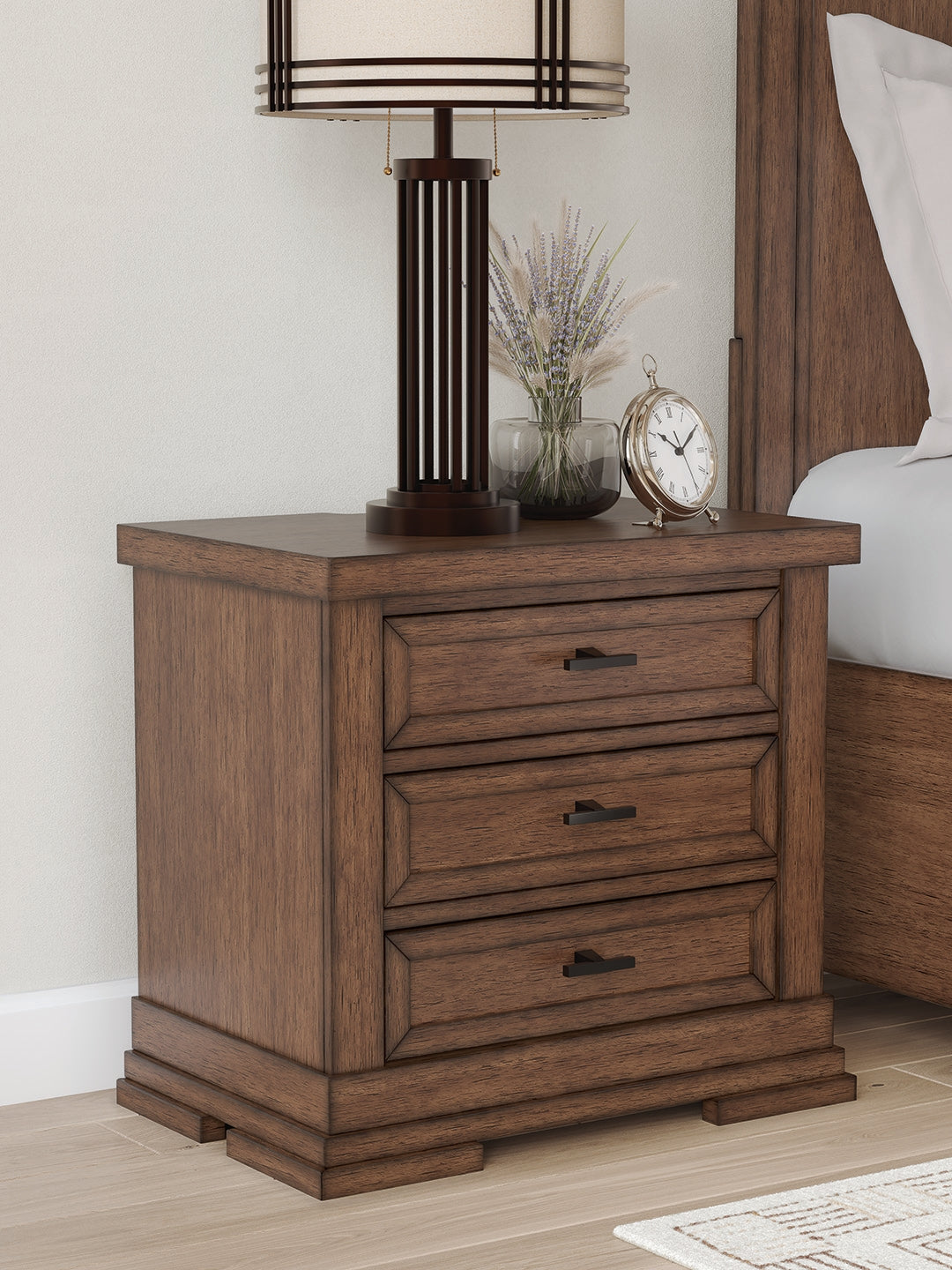 Hoover Furniture Outlet - Ashley Furniture - Taffenbrook Nightstand - Three Drawer Night Stand - B849-93